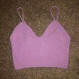 Lilac knitted cami top